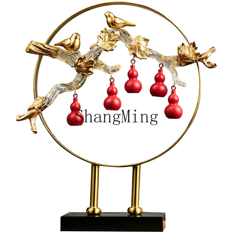 

DSA retro creative gourd shape happy eyebrows Fulu moral ornament office desktop home ornament