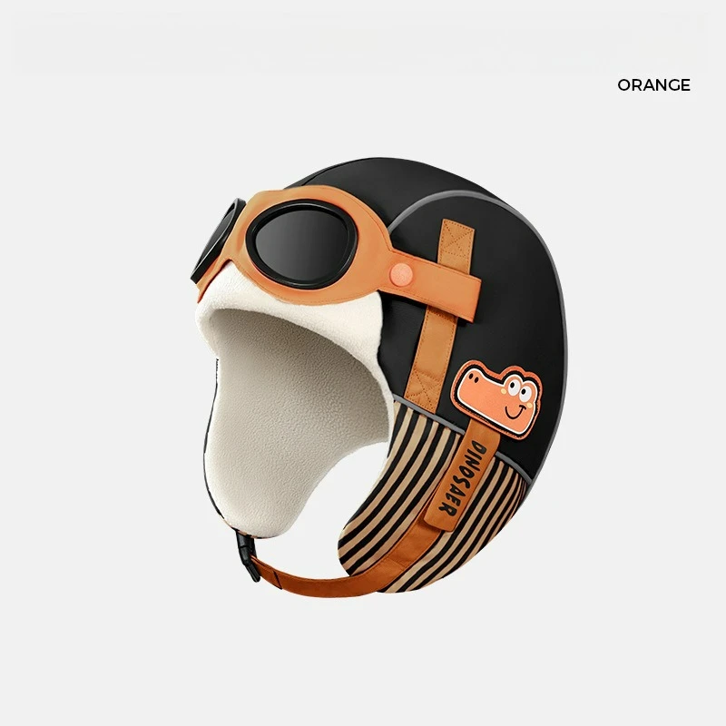 The New Children's Hat Autumn and Winter Baby Ear Protection Lei Feng Hat Winter Boys and Girls Warm Bib New Thickening