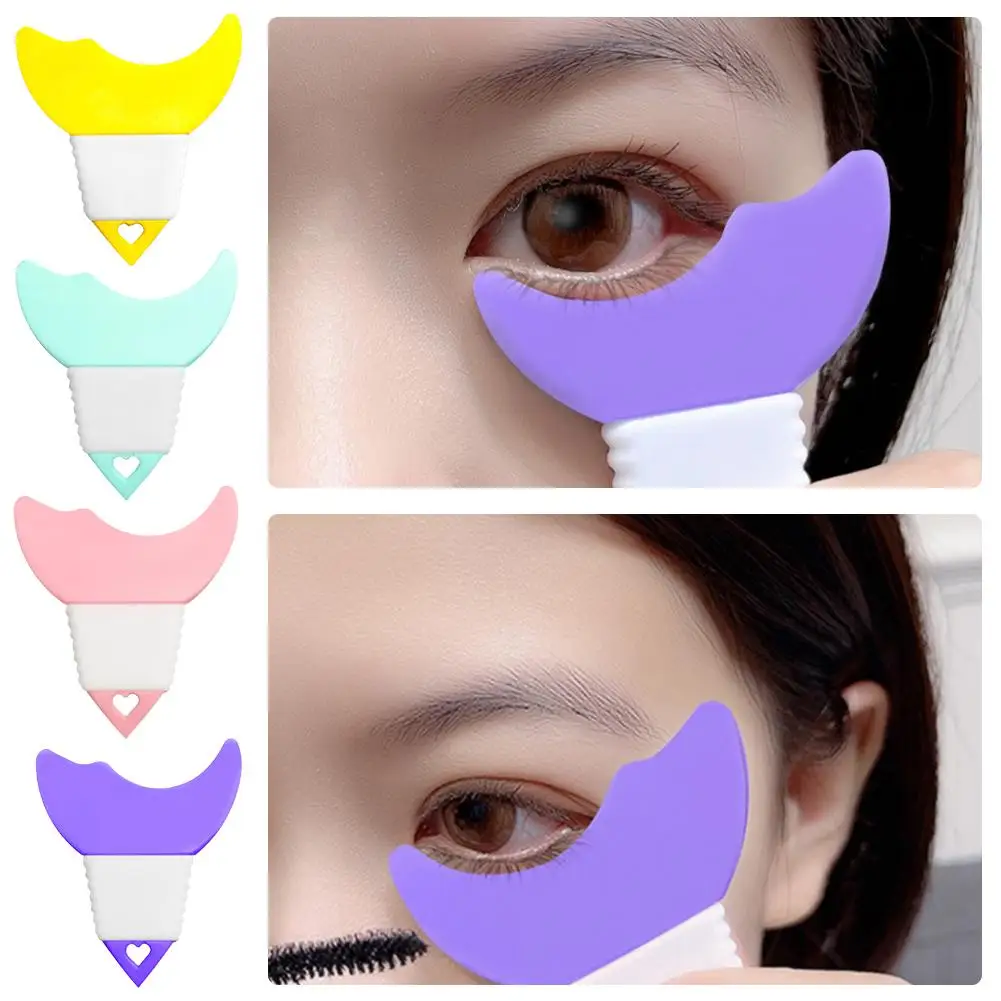 كحل الإستنسل قابلة لإعادة الاستخدام سيليكون كحل المعونة ماسكارا الحرس كحل العين ماكياج أداة للنساء المبتدئين J4H3 #4