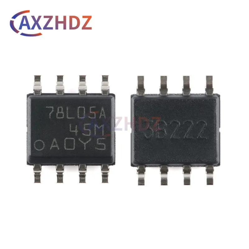 10PCS UA78L05ACDR SOP-8 78L05 78L05A 8L05A L78L05ACD13TR MC78L05ABDR2G 0.1A 5V SMD Chip 100mA Positive Voltage Regulators IC