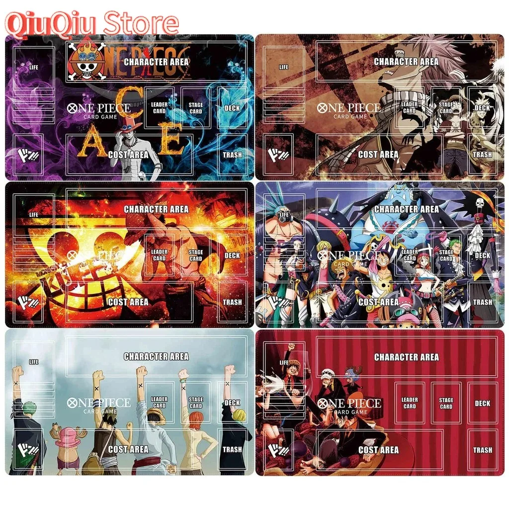 Diy One Piece Portgas Ace Card Battle Mat OPCG Luffy Single Player Board Game Card Battle Table Mat Gift Toys