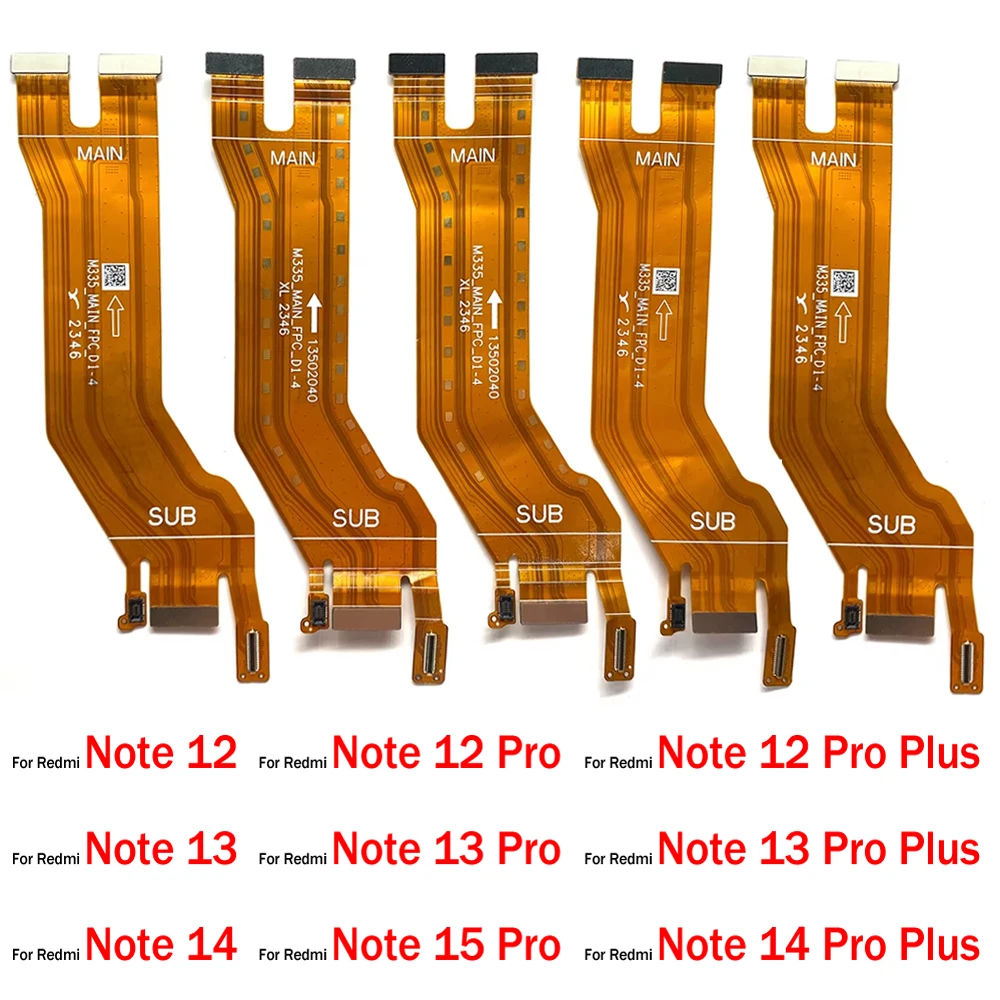Tested Well Main FPC LCD Display Connect Mainboard Flex Cable Ribbon For Xiaomi Redmi Note 12 13 14 Pro Plus 4G 5G