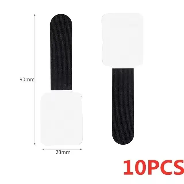 Neue Wiederverwendbare Kabelbinder Klettverschluss-Kabelbinder Selbstklebende Stromkabelhalter Verstellbare Kabelaufbewahrung Desktop-Organizer