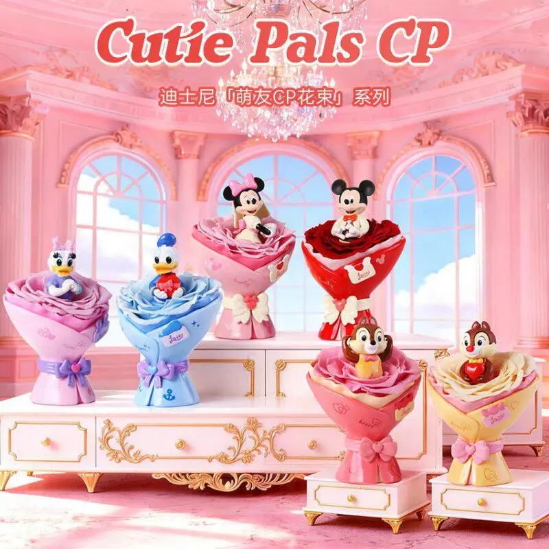 

Disney Mickey Mouse Cp Rose Bouquet Series Blind Box Collectible Figure Desktop Decor Gift For Girls Cute Anime Peripheral Toy