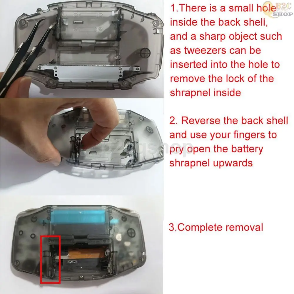 Комплект платы модуля перезаряжаемой батареи 1800 мАч, кабель USB-C для Gameboy Advance GBA, универсальная литиевая батарея, мод