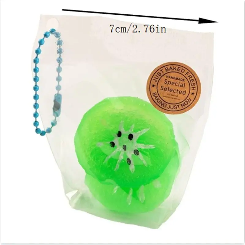 Giocattolo Antistress Divertente a Forma di Frutta, Morbido Giocattolo Sensoriale da Spremere, Portachiavi Antistress, Ciondolo Decorativo per Zaino, Regalo