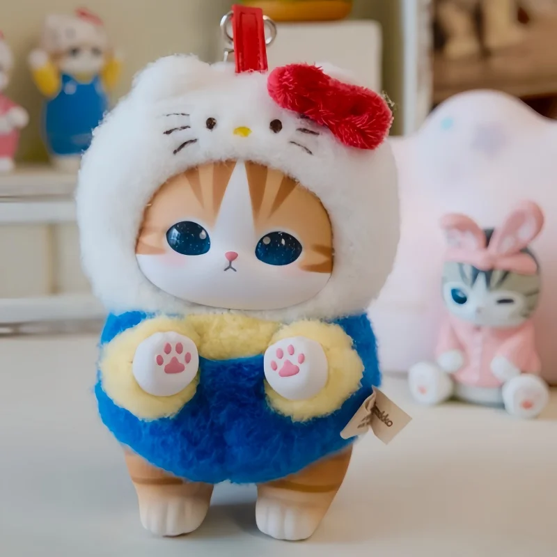 В наличии: Оригинальная коллекционная фигурка Mofusand Cat Lucky Sandy Forest Animal Y Vinyl Pendant Blind Box (Кот-акула), милая игрушка-подарок