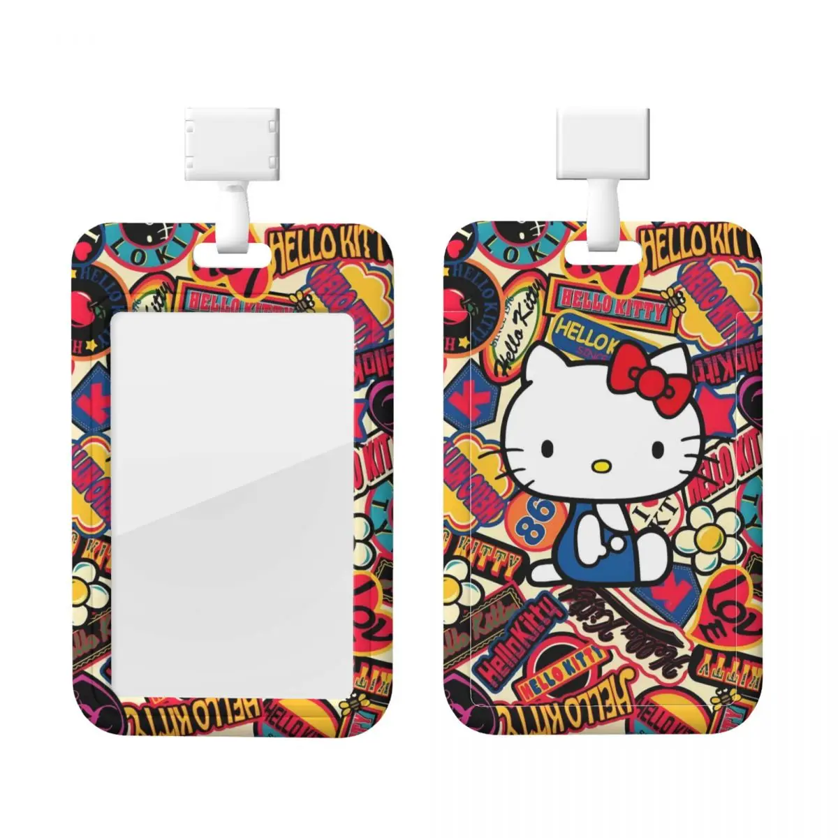 

Пользовательские держатели для кредитных карт Hello Kitty Cat, шейный ремешок, держатель для удостоверения личности, держатель для карт для женщин и мужчин, аниме, больницы, держатель для карт медсестры