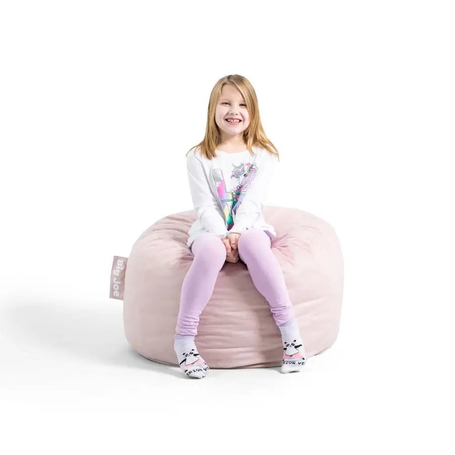 

Fuf Small Foam Filled Bean Bag Chair, Desert Rose Plush, Soft Polyester, 2 feet