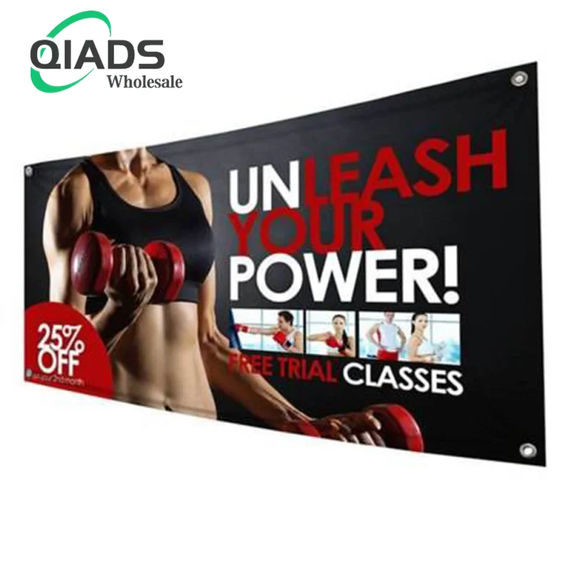 

QiAdsBanner, vinyl polyvinyl chloride, outdoor family basketball court, shopping mall, football court, tennis court, rugby court