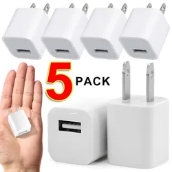 1-5Pcs USB Wall Charger Adapter Fast Charging for iPhone 14 13 12 11 Pro Max Plus XR XS X 8 7 6 iPad Travel Adapter US Plug