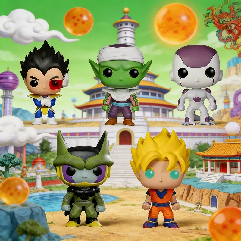 Figura de Vinilo Funko Pop de Goku Dragón 2026 # 14 Vegeta # 10 Piccolo # 11 Frieza # 12 Celdas # 13 Juguetes Coleccionables para Fanáticos del Anime, Regalos Sorpresa