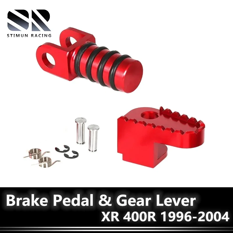 Tacos traseros freno rojo Pedal de cambio palanca puntera kit para HONDA XR 400R 1996 1997 1998 1999 2000 2001 2002 2003 2004