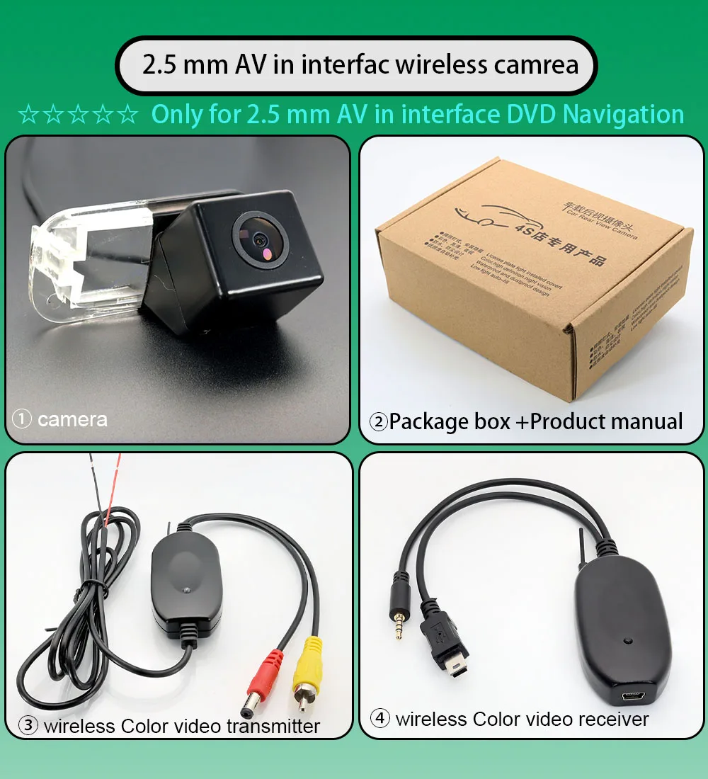 2.4 Ghz Wireless FishEye Vehicle Rear View Camera For Mercedes Benz A B Series B200 W245 A160 W169 Car Parking HD Night Vision