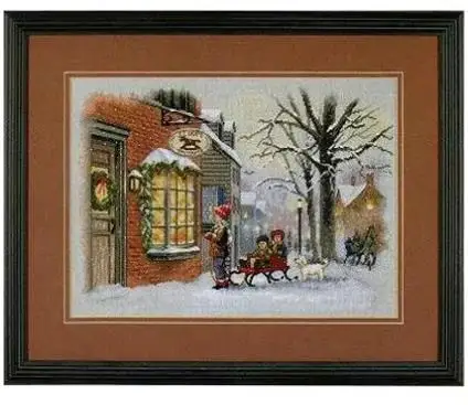 

Lovely Counted Cross Stitch Kit, A Christmas Wish Snow Day Dimensions 08804 Dim 8804, Top Quality