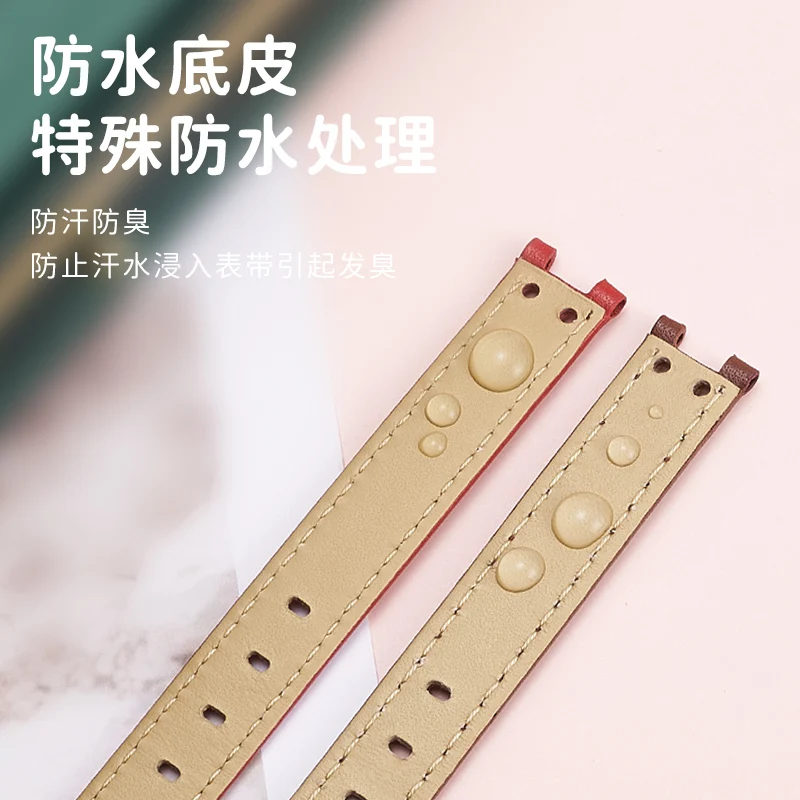 Women\'s Leather Watch Strap for Anne Klein ANNE KLEIN Ak2156 Ak2157 Ak2618 Notch Watch Bracelet Watchband
