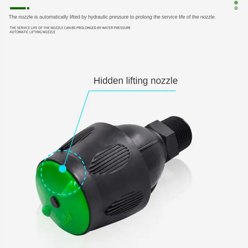 Adjustable Spiked Rocker Impact Sprinkler Garden Agriculture Watering Nozzle Lawn Irrigation Watering 360 Degrees Rotary Jet