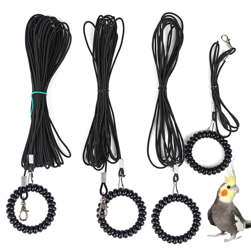 2M-10M Pet Bird Outdoor Training Harness Rope Bird Foot Chain Parrot Anti-Flying Traction Straps Bird Feet Bracelet Foot Ring