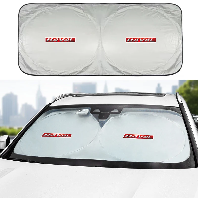 Car Windshield Sun Shade Visor UV Protection Shield For Great Wall Haval F7 H6 H2 H3 H5 H7 H8 H9 M4 F7X F7H H2S Jolion Silver