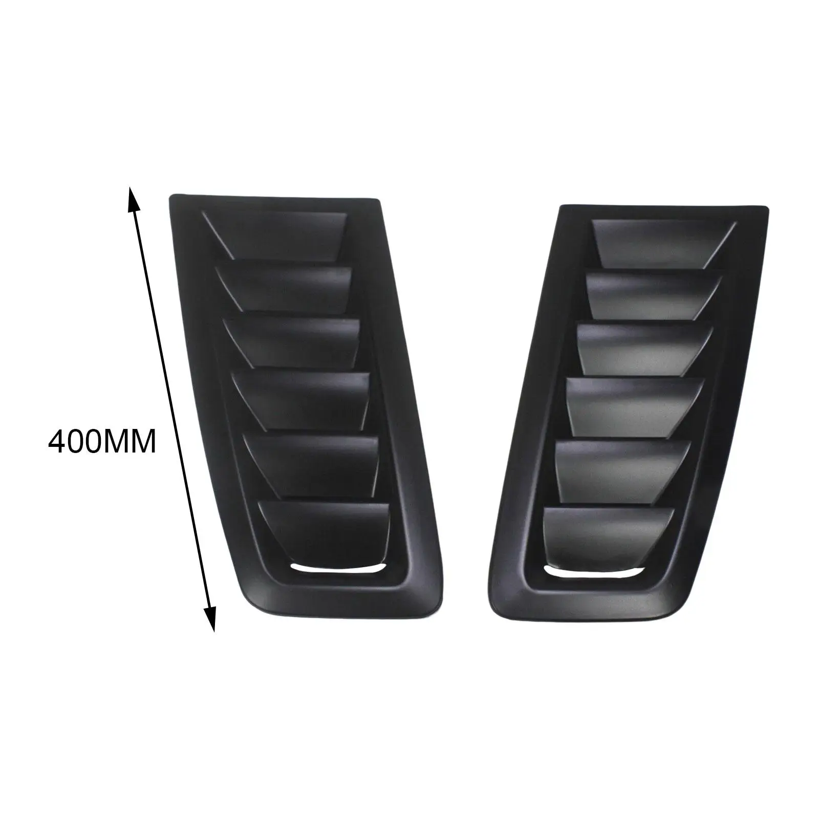 2x Hood Vent Scoop Kit Bonnet Vents Hood Trim Air Flow Intake Louvers Hood Trim Cover for Ford Focus RS Style Decorative