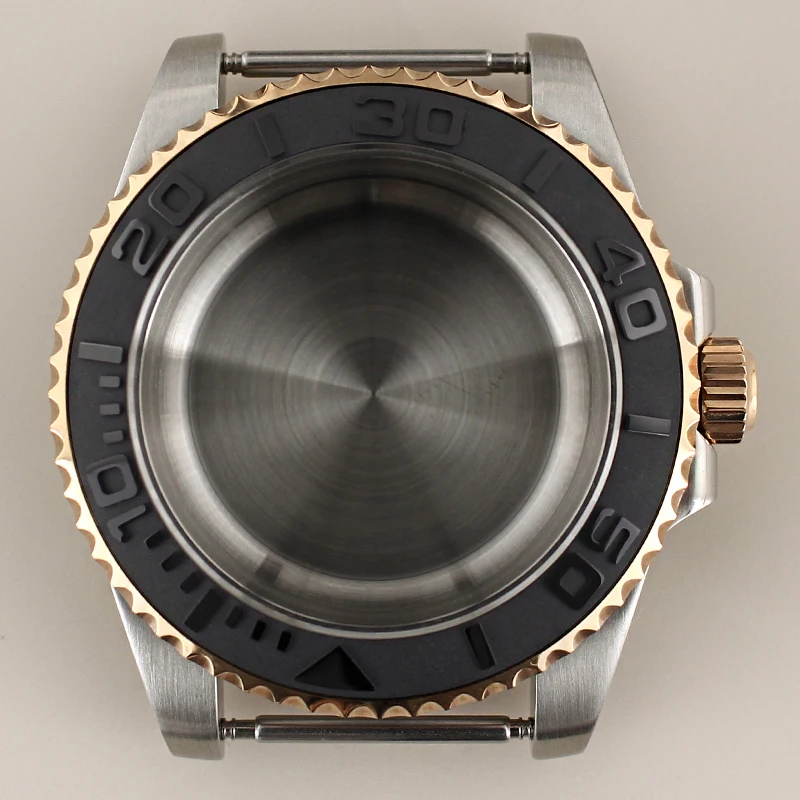 Caja de reloj impermeable NH35 de 40mm, cristal de zafiro para Seiko NH35 NH36 NH34 38 Miyota 8215 2824, movimiento de 28,5 mm, piezas de caja de yate