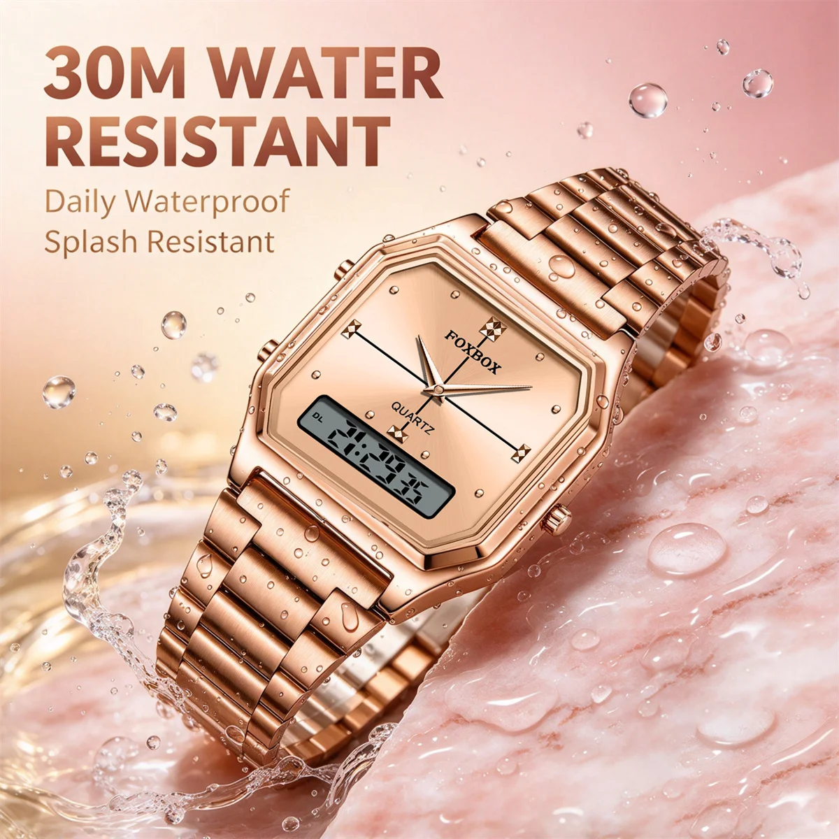 2026 New Women's Quartz Wrist Watch Digital Sports Ladies Clock Electronic Waterproof Square LED Watch for Women Montre Femme
