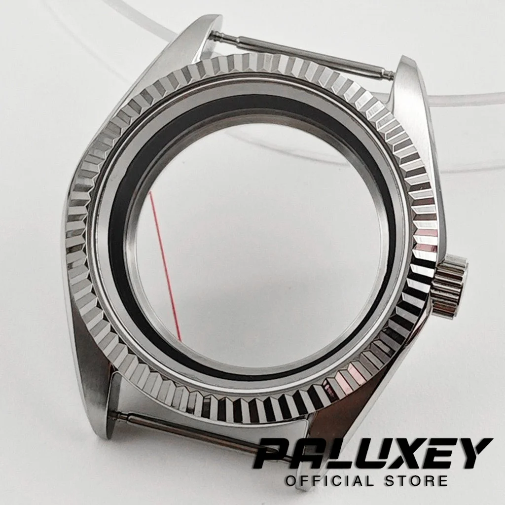 

Корпус часов NH35 38 мм с рифленой изогнутой поверхностью, серебристый, с сапфировым стеклом, для механизмов NH34, NH35, NH36, NH38, NH70, для циферблата 31 мм, с завинчивающейся заводной головкой.