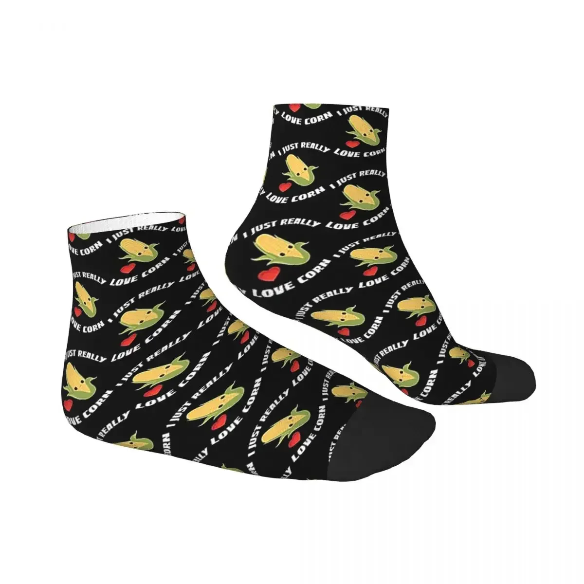 Corn On The Cob, I Just Really Love Corn Socks Harajuku Sweat Absorbing Stockings All Season Socks Accessories for Unisex