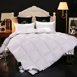 95% Cotton White Goose/Duck Down Duvet Goose Bed Velvet Comforter Queen King Feather Quilts Winter Keep Warm Cotton Shell Quilt
