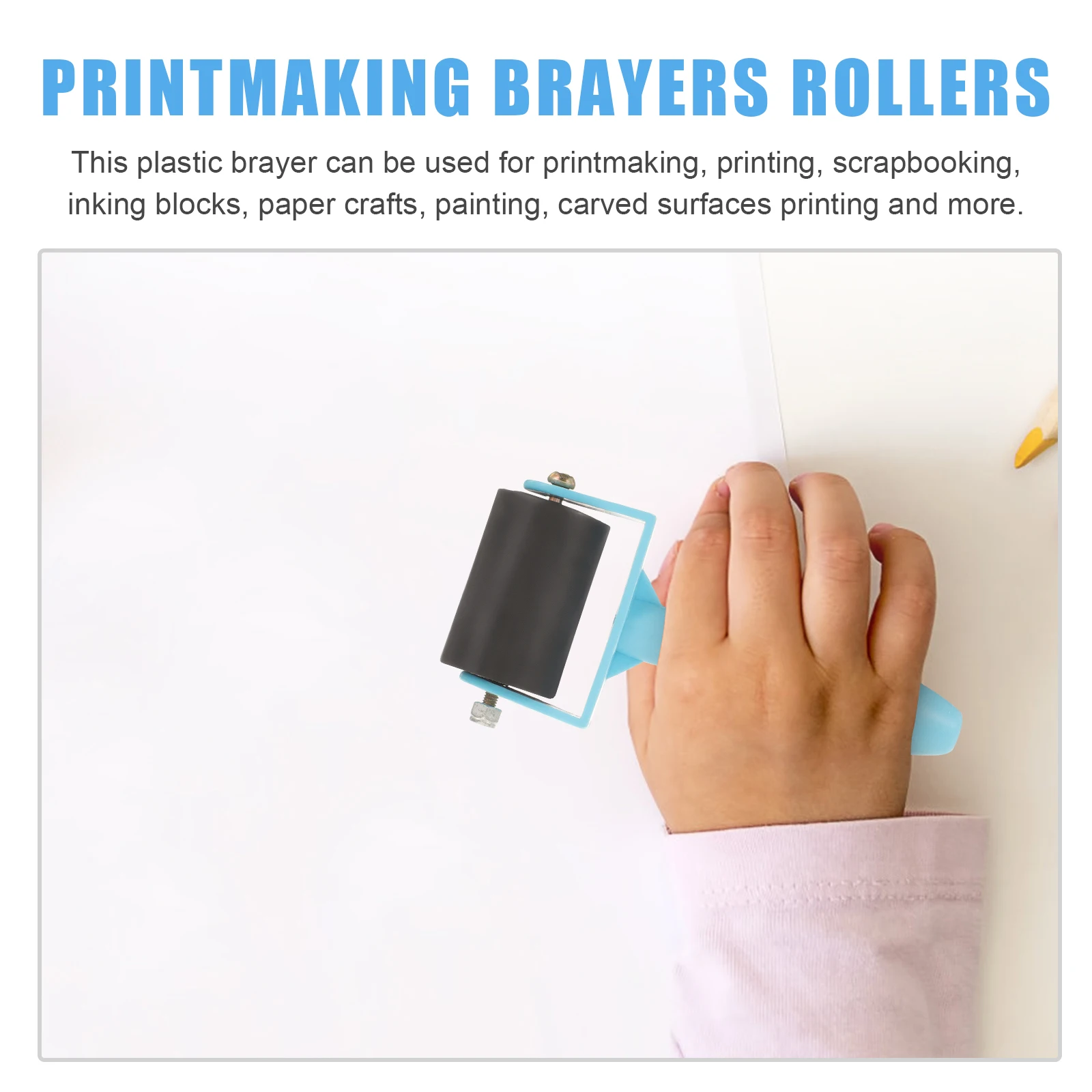 

5pcs Printmaking 35mm Small Rollers For Crafting Size Reusable Crafting Stamping Brayers for Ink Painting Art