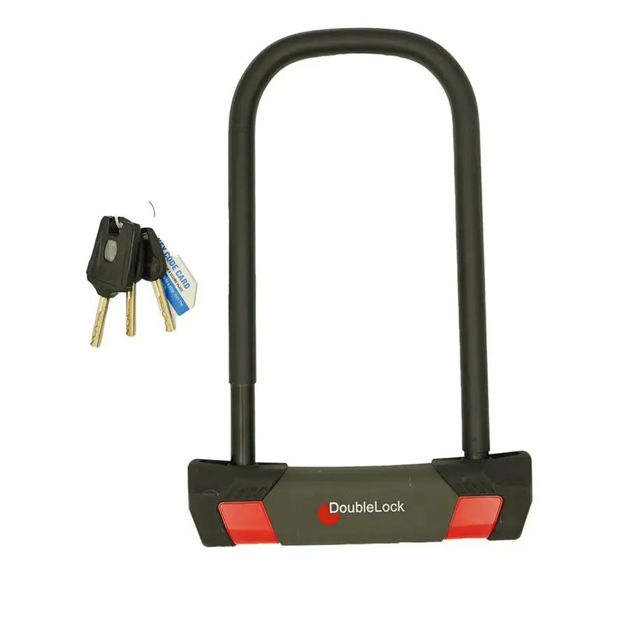 

Grizzly ULock HeavyDuty Bike Lock for Bicycles, Scooters amp Mopeds AntiTheft Hardened Steel ULock with Key Cover, Rubber Coatin