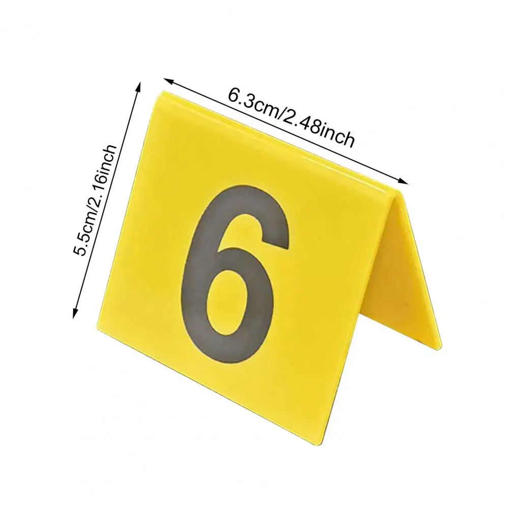 10 Uds. De letrero de número de escena del crimen de 6cm, decoración acrílica de 1 a 10, Mini marcador de evidencia, mesa de detective, indique, adorno de fiesta de Halloween