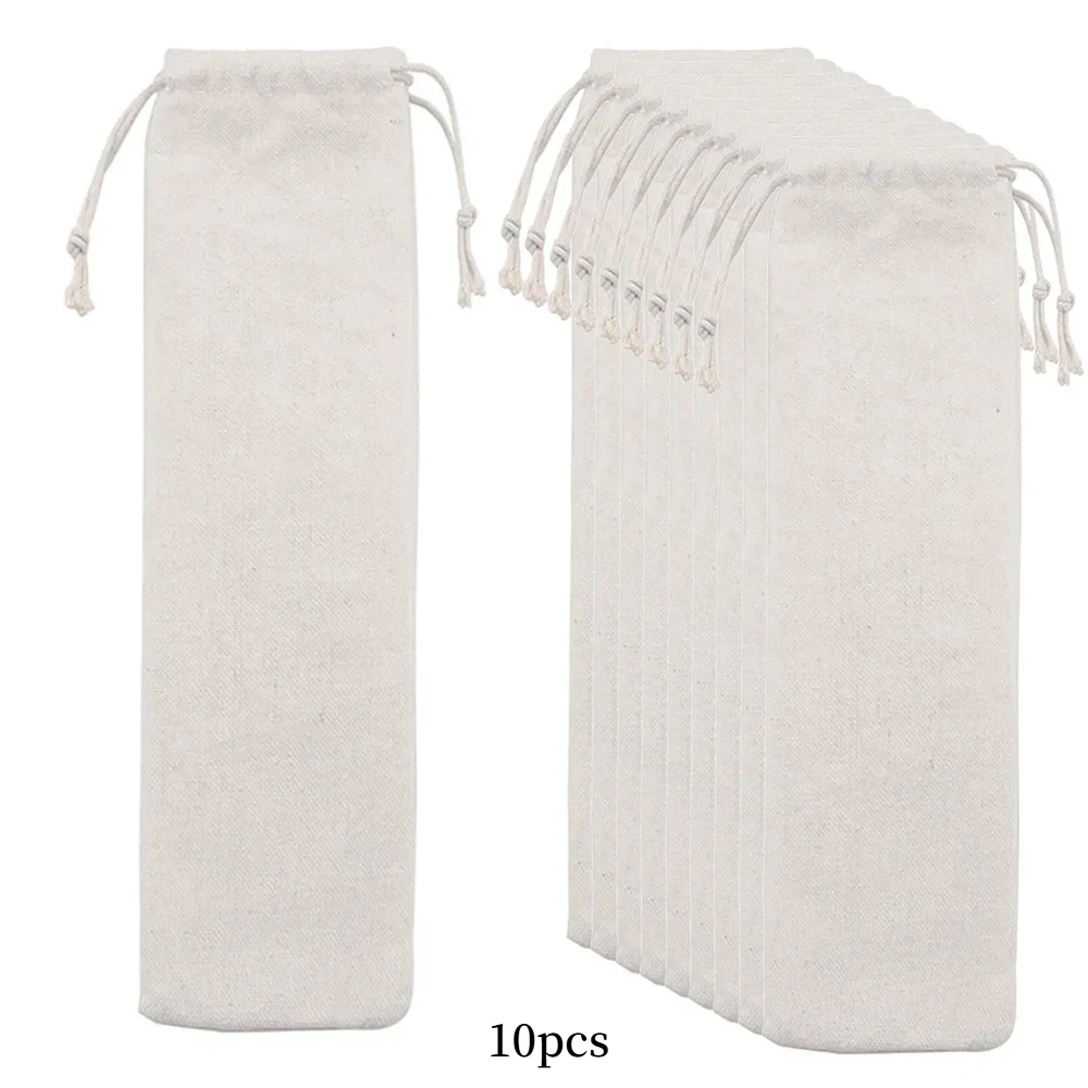 10Pcs Reusable Storage Bag Storage Bundle Pocket Bags Drinking Drawstring Pouch Organizer Bag