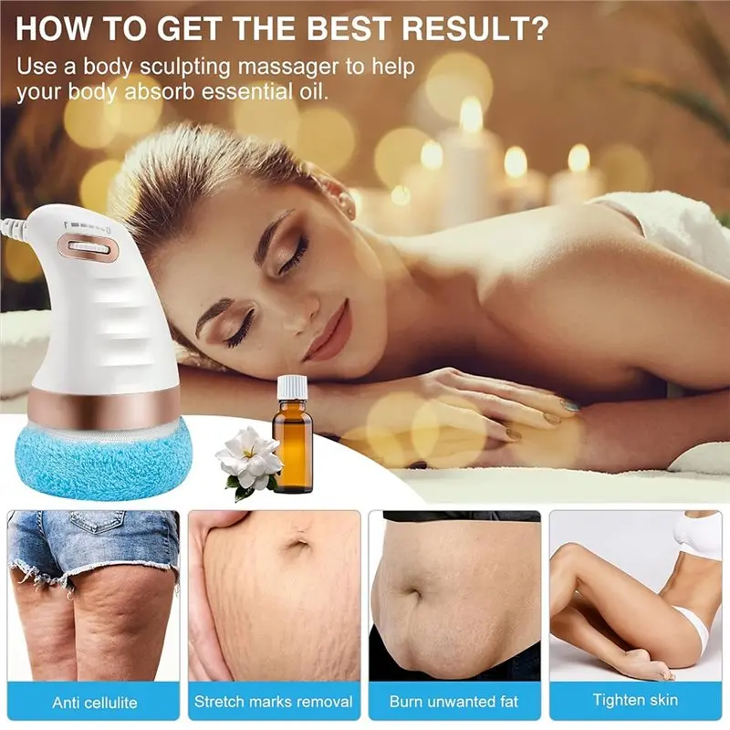 Cellulite Massage Machine-Electric Body Sculpting Device For Stomach Belly, Handheld US Power Adapter US PLUG