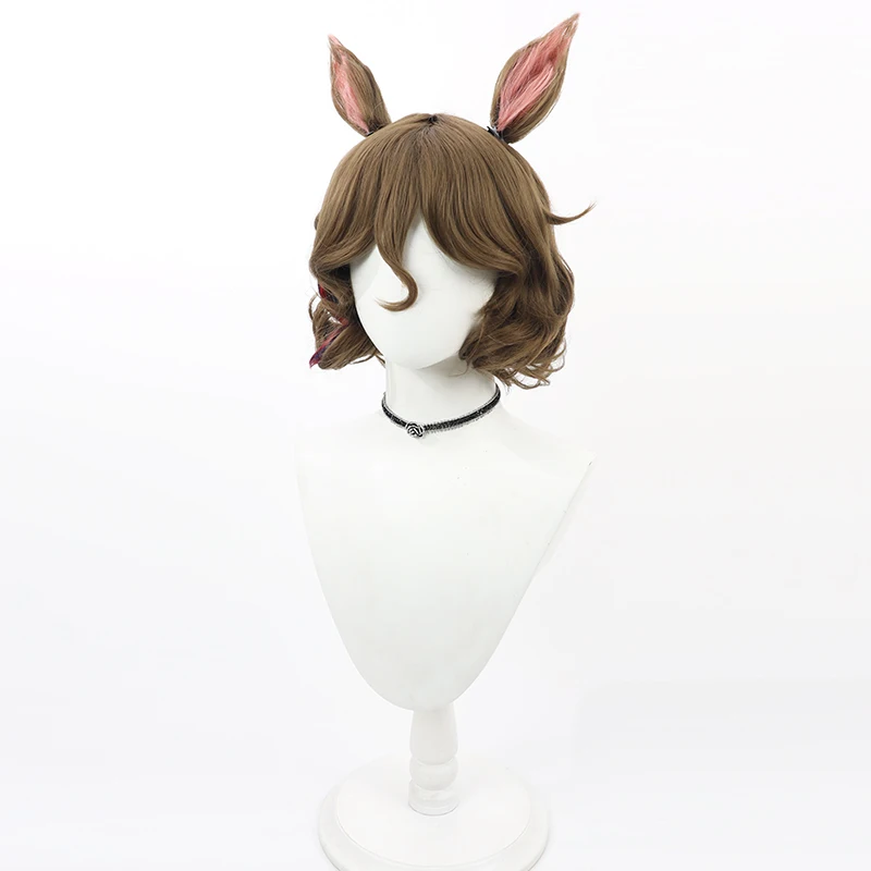 Juego Uma Musume Pretty Derby Tap Dance City Cosplay peluca orejas disfraz de Halloween Prop pelo sintético fibra resistente al calor
