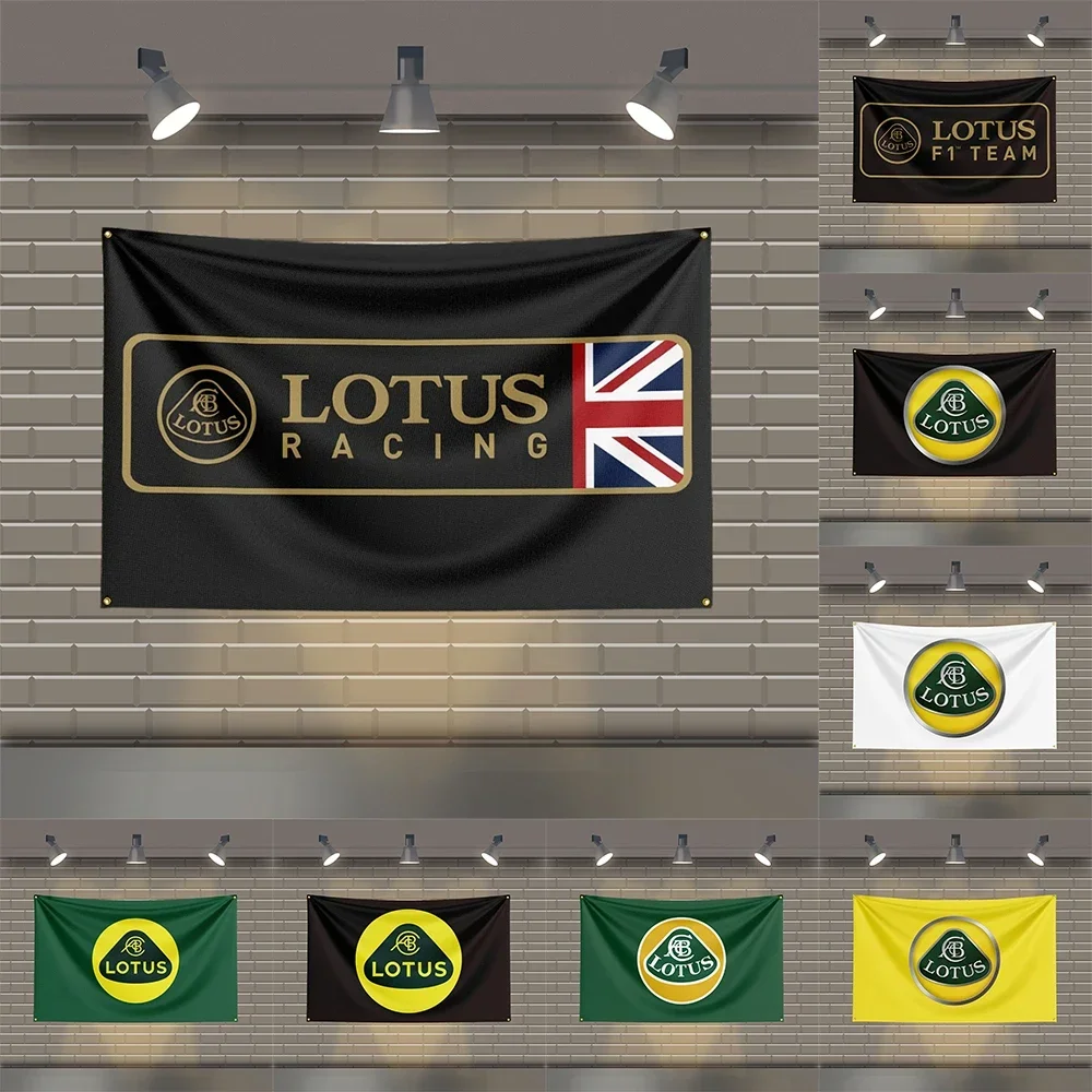 Спортивный флаг Lotus 3x5 футов, полиэстер, печатные фотофлаги для декора комнаты, гаража