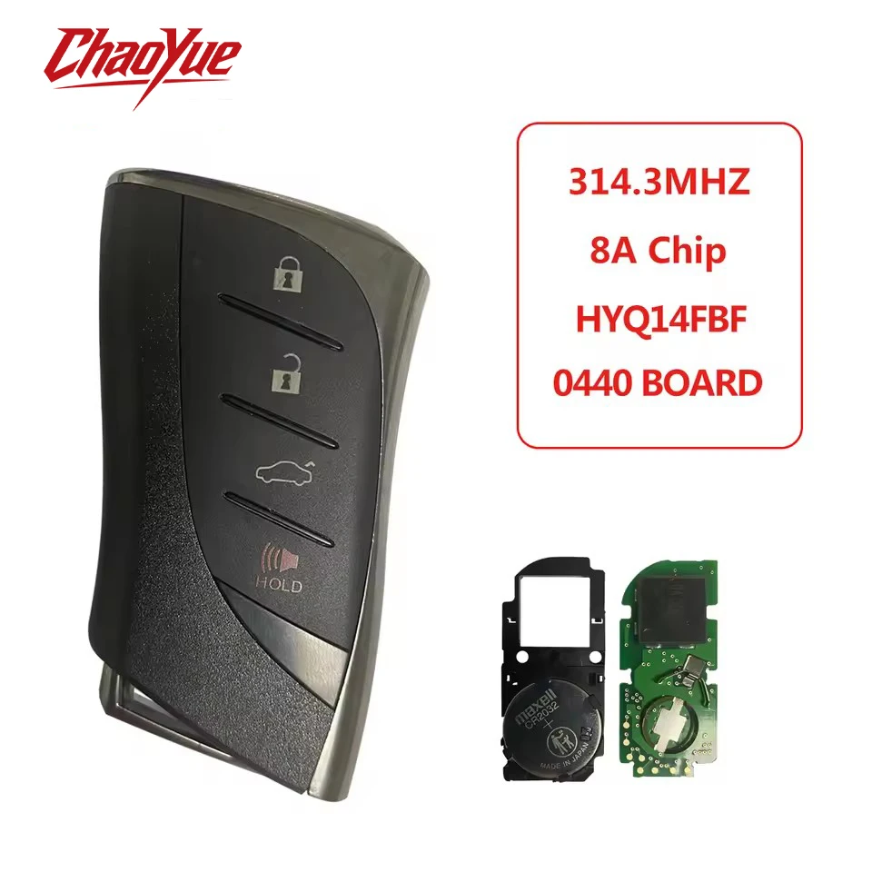 ChaoYue Samrt Key P4:A9A9 For US Toyota EX350 LS500H 2018 2019 HYQ14FBF Board 0440 314.3FSK 8AChip Promixity Card Remote Car Key