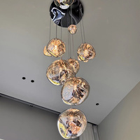 Modern LED PVC Lava Pendant Light Hanging Lamp for Living Room LOFT Bedroom Bar - Unique Geometric Design Ceiling Lighting