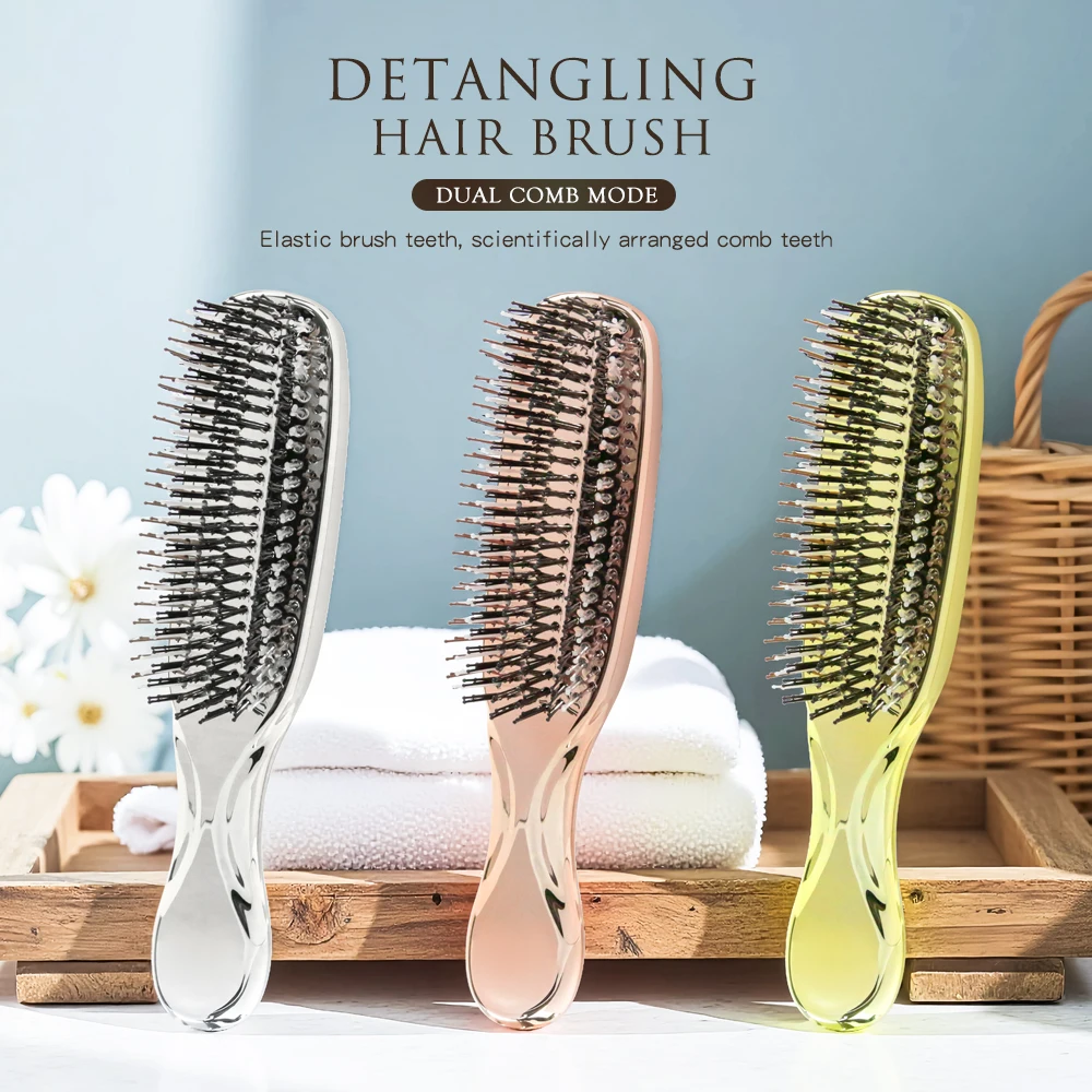 1PC, Hair Styling Zeus Brush Anti-Static Head Massage Soft Nylon Bristles Dry Wet Hair Use Universal Haircut Accessories