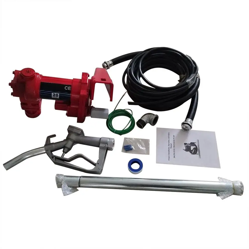 12V Safety Petrol Pump Kit - Explosion-Proof Assembly Set in Red