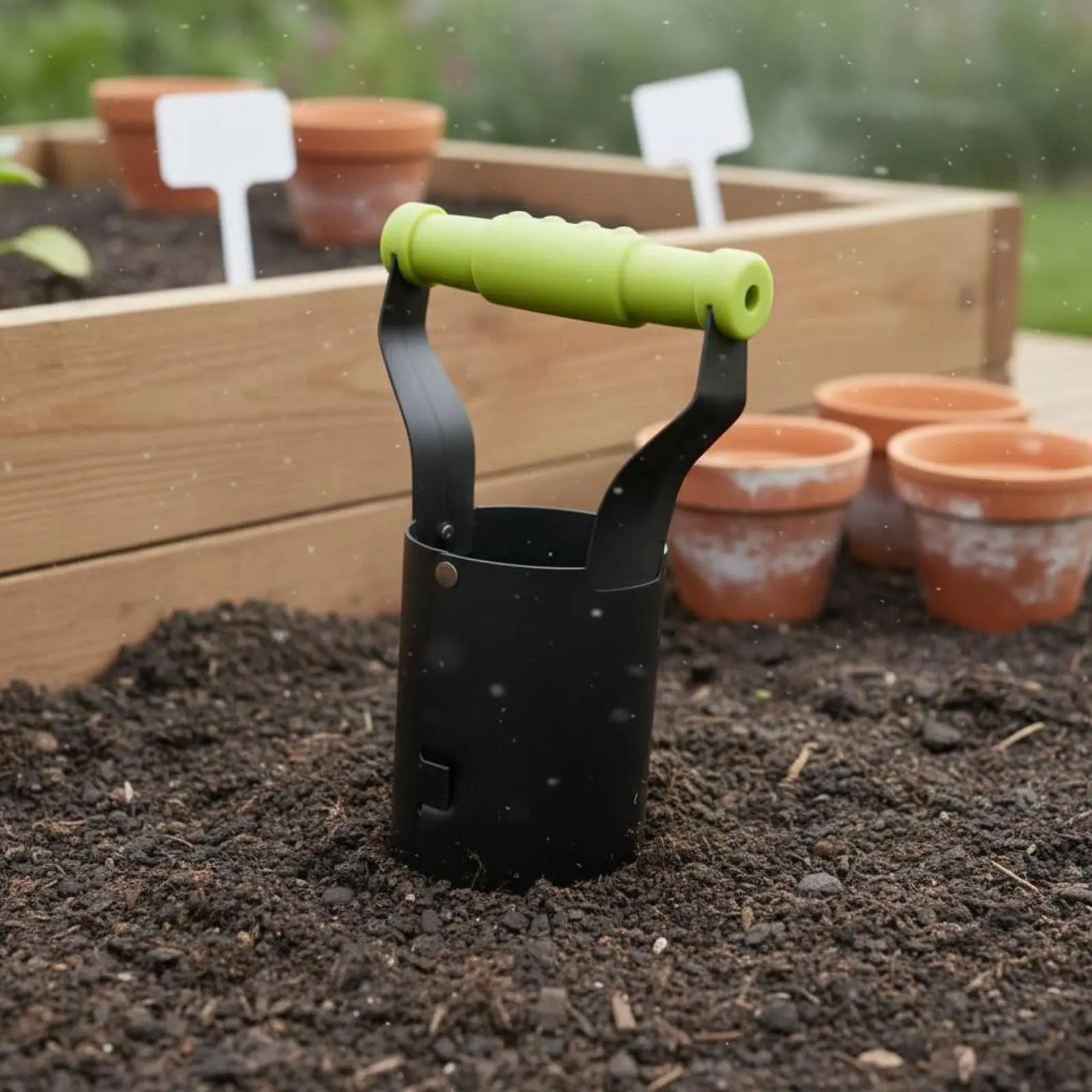 

Cylindrical Seedling Dibber Hole Digging Transplanting Tube Tool Seedling Transplanter Easy to Use Dibber Planter for Gardeners
