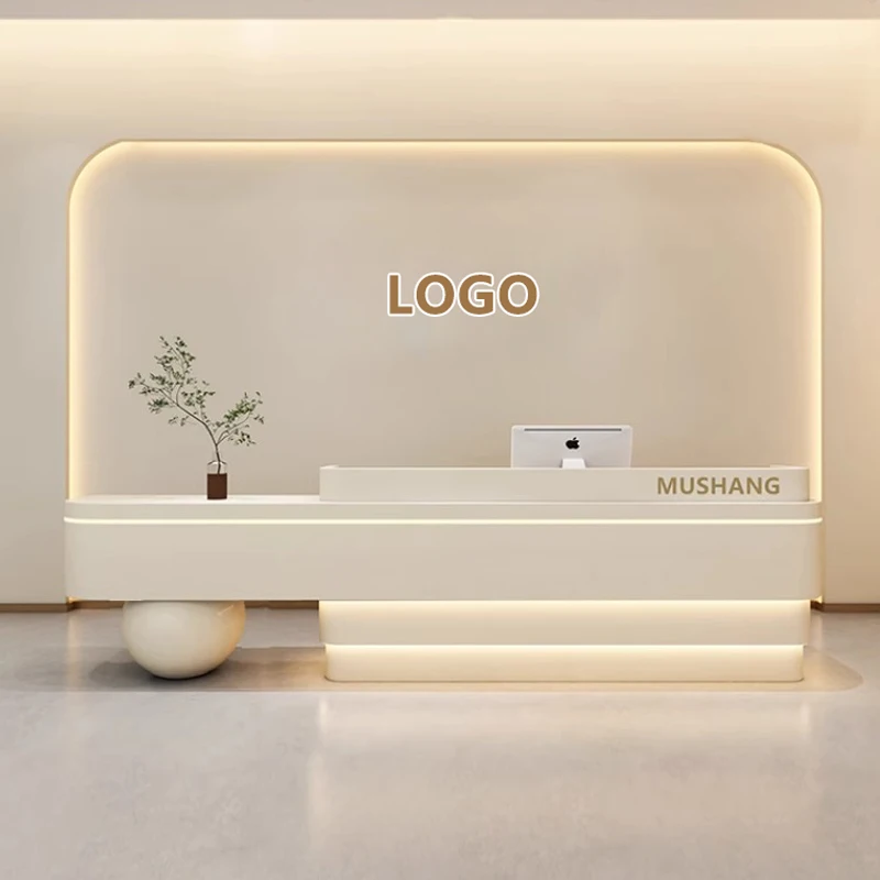 Modern Simple Luxury Reception Desk For Retail Store Versatile Can Table For Beauty Salon Clothing Shop Baking Spa Office Office