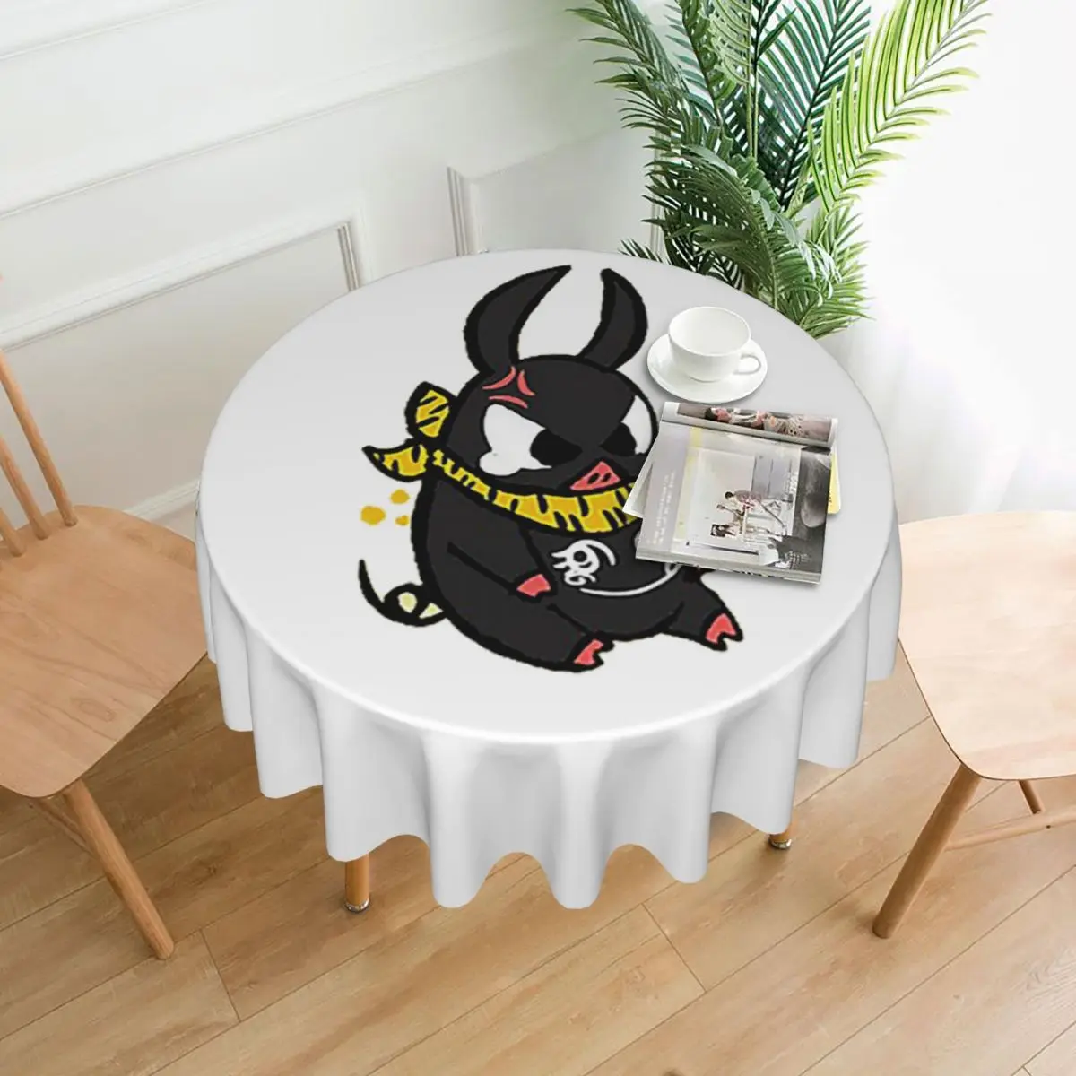 

P Chan Ranma Customized Waterproof Round Tablecloth Oilproof Table Cloth for Kitchen Events Dining Table Cover 60 inch