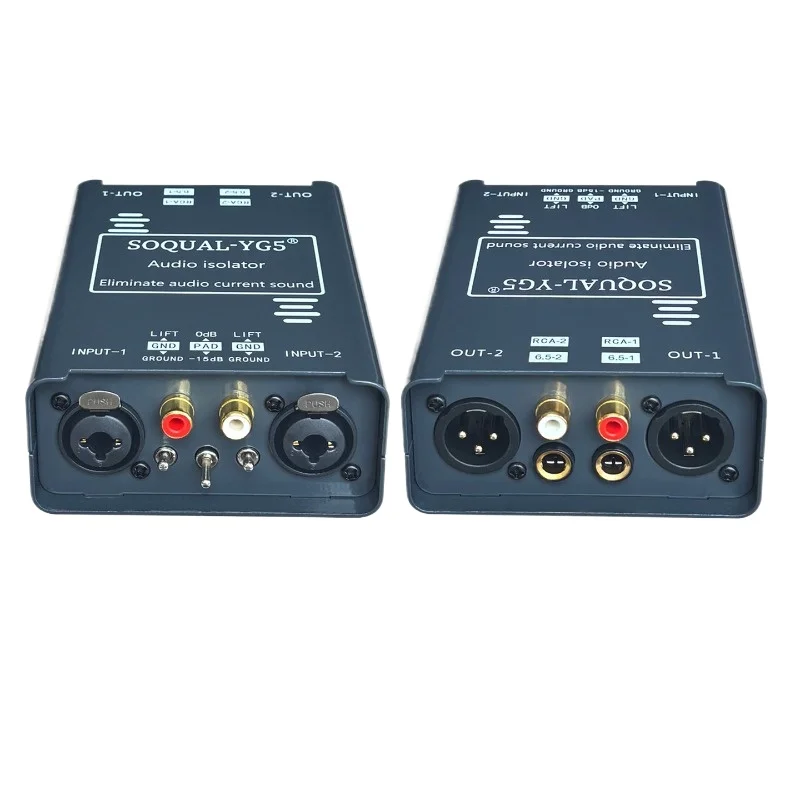 Professional audio isolator eliminates current sound Canon RCA audio noise reduction common ground anti-interference filter