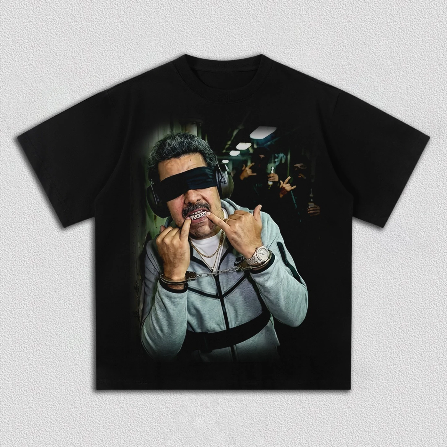 

Футболка унисекс из 100% хлопка с принтом «Мадуро», с круглым вырезом, короткий рукав, оверсайз, повседневная, недорогая