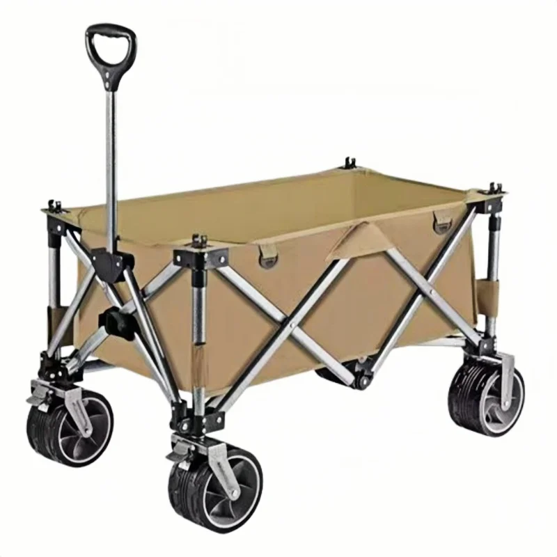 Hot Sale All Terrain Outdoor Garden Multi-functional Folding Camping Cart High Capacity Portable Beach Trolley Cart Beach Wagon