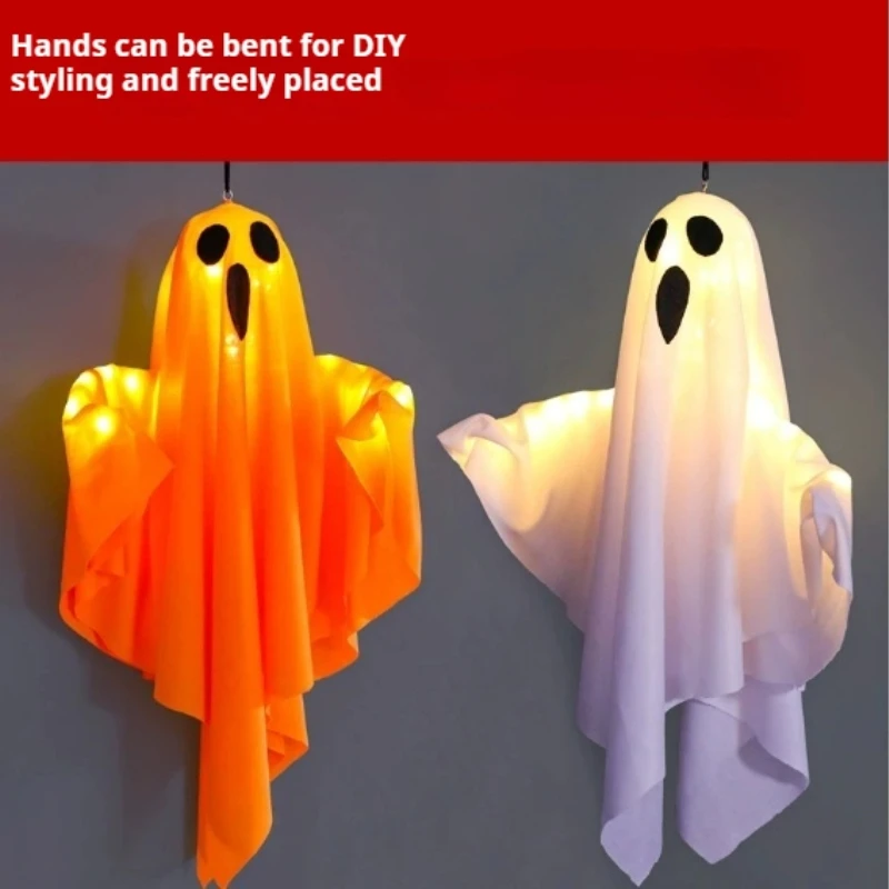 Lampu Gantung Hantu Bercahaya Halloween Dekorasi Suasana Horor untuk Halaman Luar Ruangan Perlengkapan Pesta Seram Hadiah