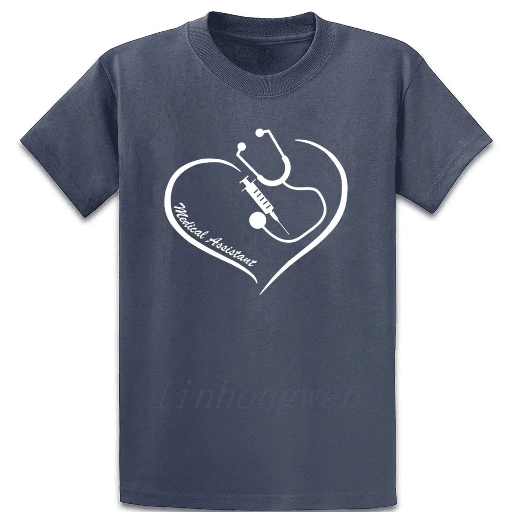 Medical Assistant Heart T Shirt Letters Gift Authentic Short Sleeve Natural Spring Autumn Size S-5xl Printing Shirt