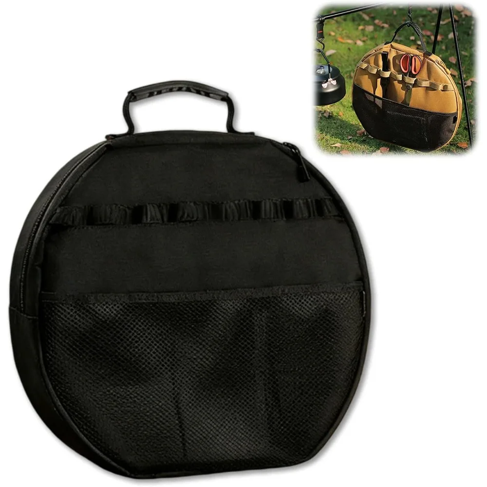 Grill Pan Storage Bag, Portable Pouch for Frying Pan and Griddle, Scratch Protection for Outdoor Cooking Camping BBQ Picnic