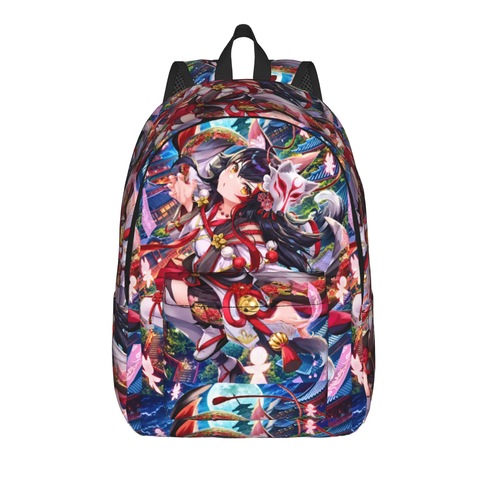 Hololive Gamers Ookami Mio Collage Backpack  Outdoor Backpacks Girl Fashion High School Bags Design Large Rucksack